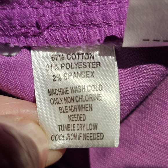 Loft Corduroy Modern Straight Pants Magenta 6P - Picture 5 of 13